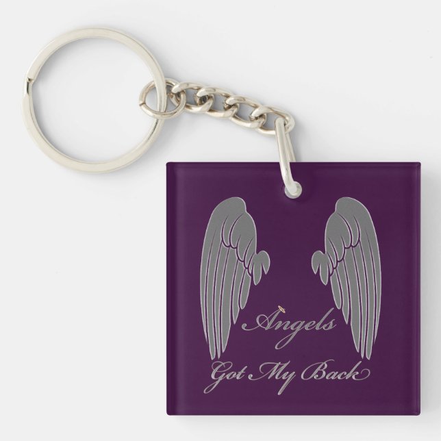 Angels Got My Back Key Ring (Front)