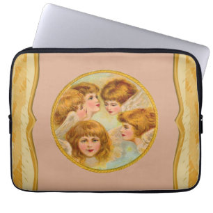 Angels In A Gold Ring Laptop Sleeve