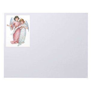 Angels In Pink And Blue Notepad