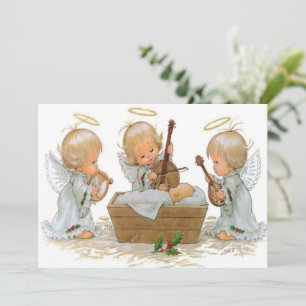 Angels in the Manger Card