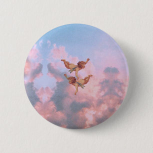 Angels in the sky 6 cm round badge