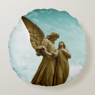 Angels in the Sky Round Cushion