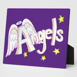 Angels Inspirational Word Painting Poem Plaque
