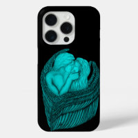 Angels Kissing , black and green Design