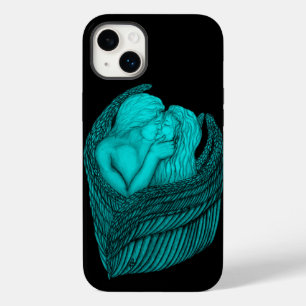 Angels Kissing , black and green Design Case-Mate iPhone 14 Plus Case
