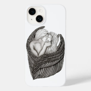 Angels Kissing , black and white Design Case-Mate iPhone 14 Case