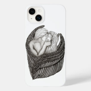 Angels Kissing , black and white Design Case-Mate iPhone 14 Plus Case
