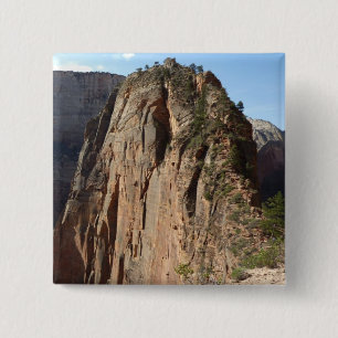 Angels Landing at Zion National Park 15 Cm Square Badge