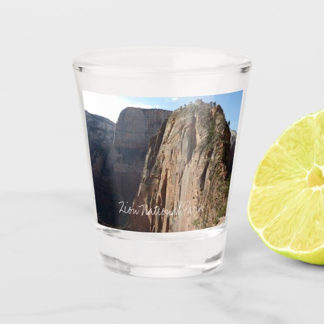 Angels Landing at Zion National Park Shot Glass (Front)