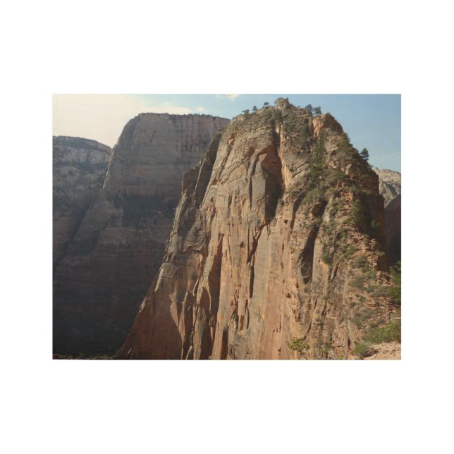 Angels Landing at Zion National Park Wood Poster (Front)