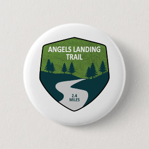 Angels Landing Trail Zion National Park 6 Cm Round Badge