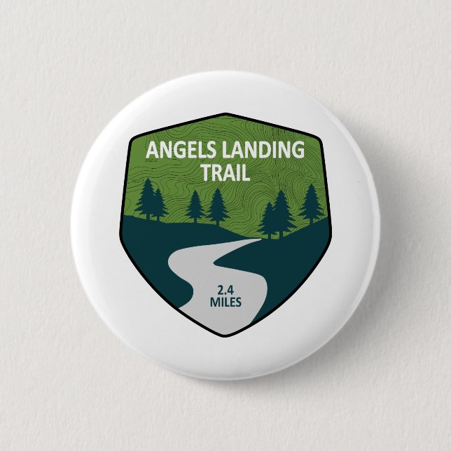 Angels Landing Trail Zion National Park 6 Cm Round Badge (Front)