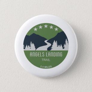 Angels Landing Trail Zion National Park 6 Cm Round Badge