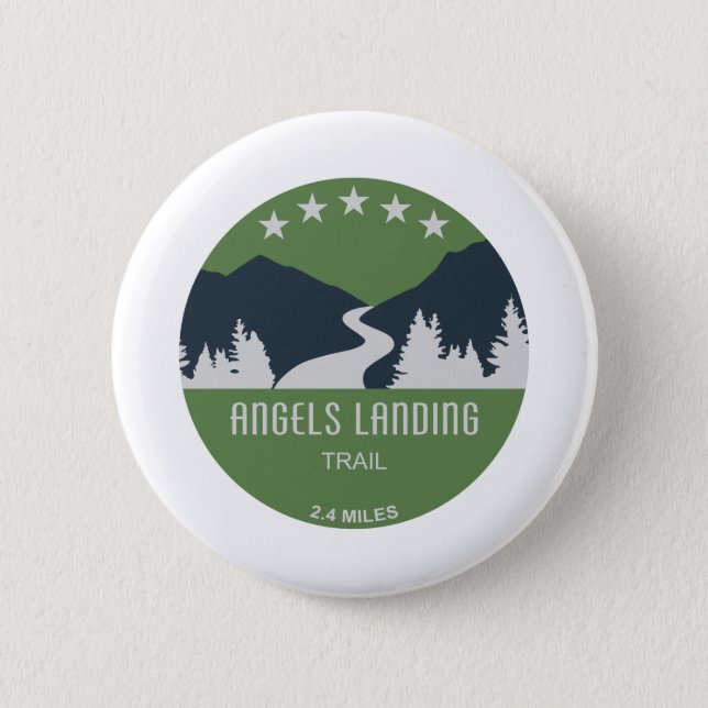 Angels Landing Trail Zion National Park 6 Cm Round Badge (Front)