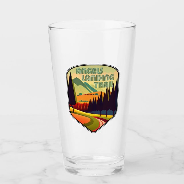Angels Landing Trail Zion National Park Colours Glass (Front)