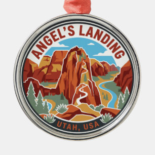 Angel's Landing USA Metal Ornament