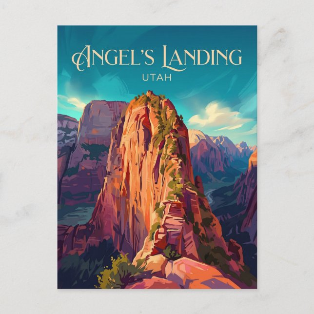Angel's Landing USA Postcard (Front)