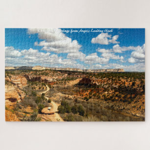 Angels Landing Utah. Christmas Greetings Jigsaw Puzzle