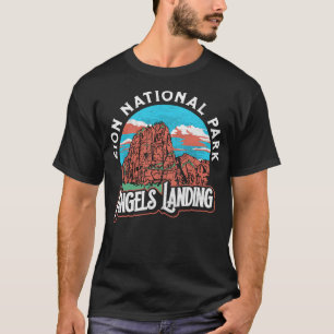 Angels Landing Zion National Park Vintage 80's Gra T-Shirt