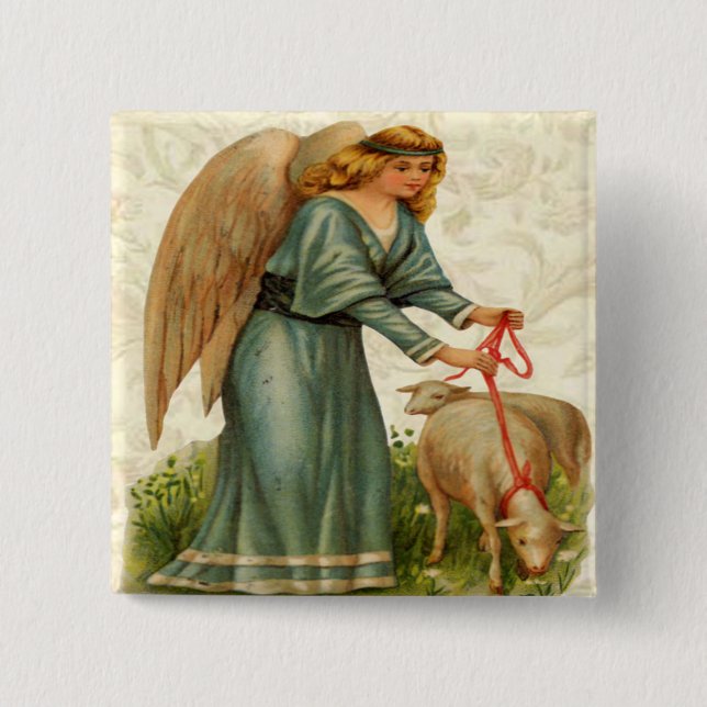 Angels Little Lamb Button (Front)