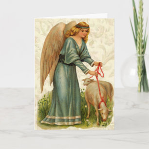 Angels Little Lamb Easter Card