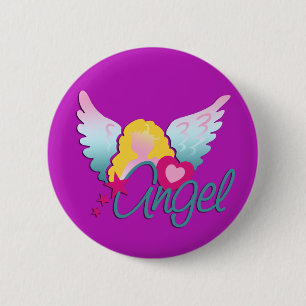 Angels Love 6 Cm Round Badge