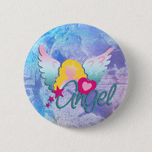 Angels Love 6 Cm Round Badge