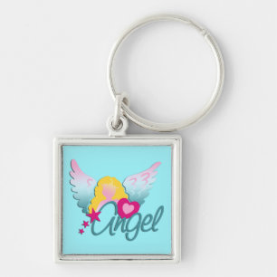 Angels Love, cyan Key Ring
