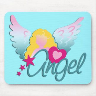 Angels Love | cyan Mouse Pad