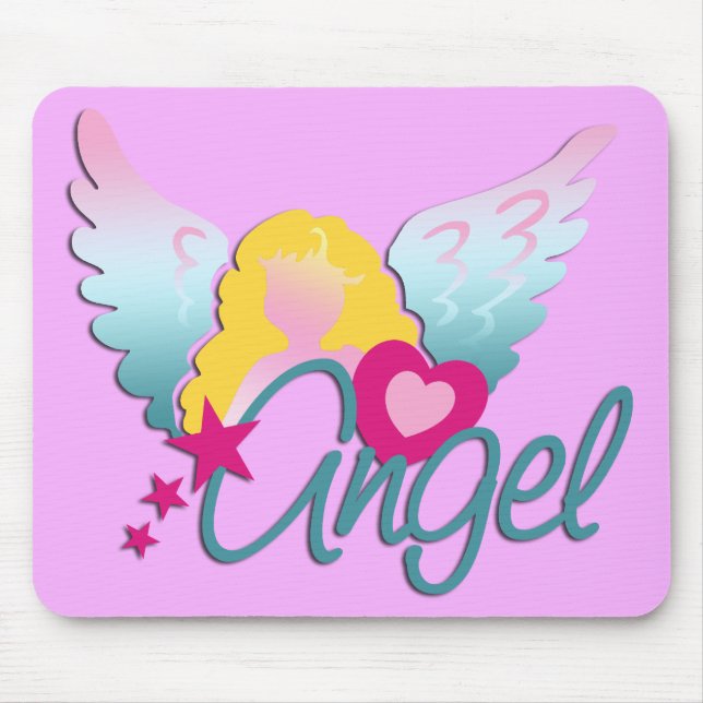 Angels Love | light pink Mouse Pad (Front)
