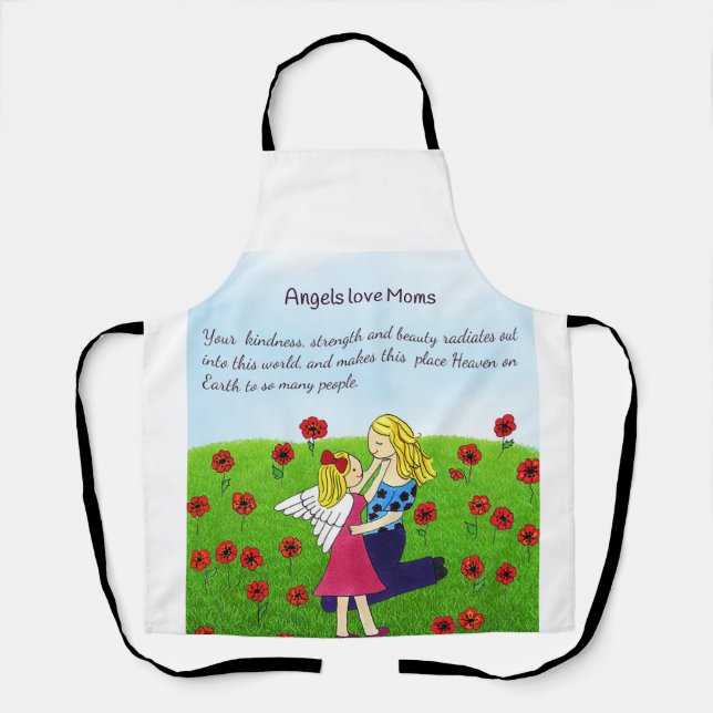 Angels Love Mum All-Over Print Apron (Front)