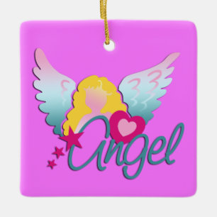 Angels Love sent by God + your ideas Ceramic Tree Decoration