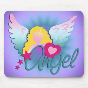 Angels Love   violet shine Mouse Pad