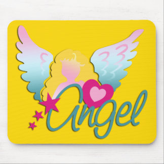Angels Love | yellow Mouse Pad