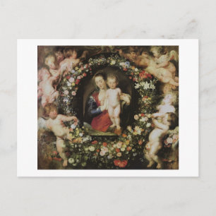 Angels Madonna and Child Rubens Fine Art Postcard