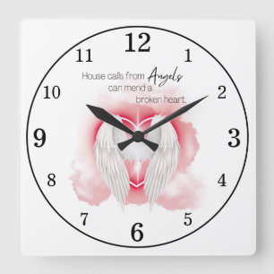 Angels   Mend a Broken Heart Square Wall Clock