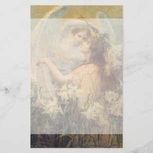 Angel's Message by George Swinstead, Vintage Art Stationery