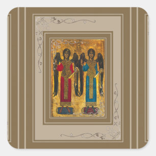 Angels Michael And Gabriel Square Sticker