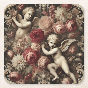 Angels of Discord – Gothic Baroque  Square Paper Coaster
