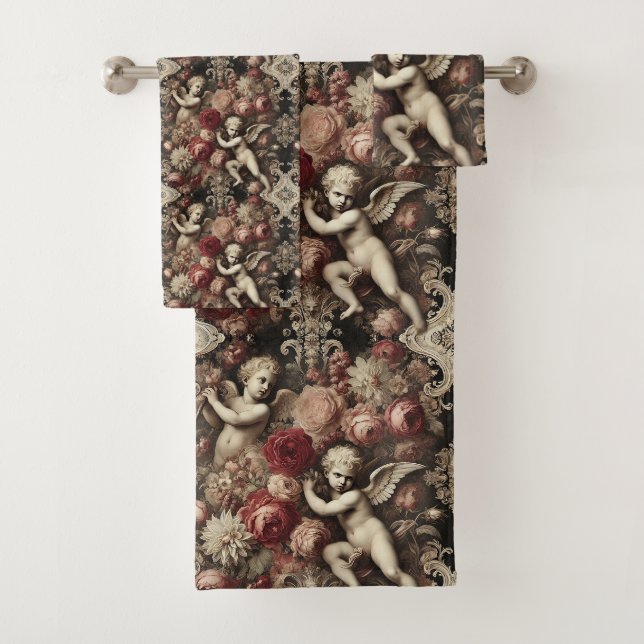 Angels of Discord – Gothic Victorian Bath Towel Set (Insitu)