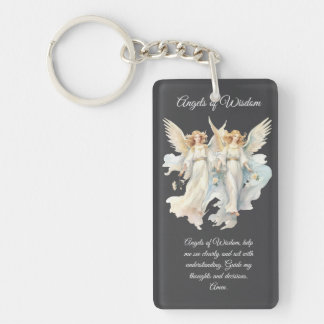 Angels of Wisdom Prayer Card Key Ring
