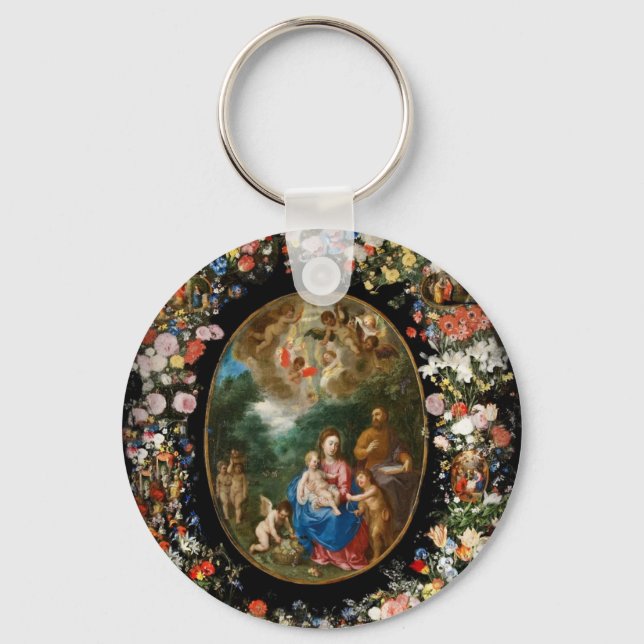 Angels Offering Gifts Key Ring (Front)