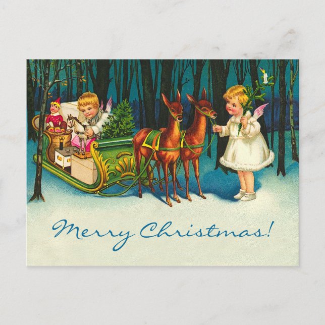 Angels on the Way Holiday Postcard (Front)