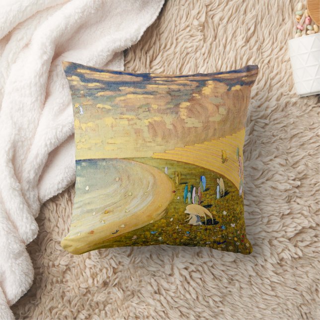 Angels (Paradise) | Mikalojus Ciurlionis | Cushion (Blanket)