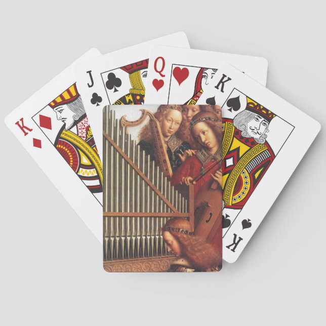 ANGELS PLAYING MUSIC by Jan Van Eyk Playing Cards (Back)