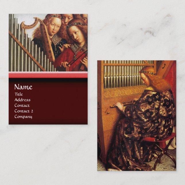 ANGELS PLAYING MUSIC ,detail Business Card (Front/Back)