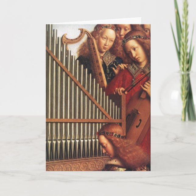 ANGELS PLAYING MUSIC HOLIDAY CARD (Front)