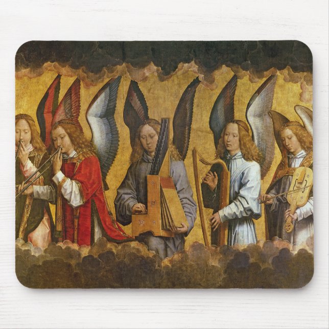 Angels Playing Musical Instruments Mouse Pad (Front)