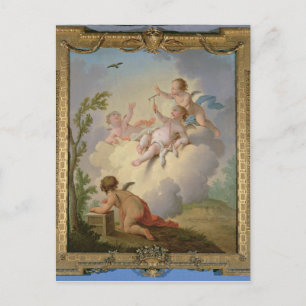 Angels Playing with a Bird in a Landscape Postcard