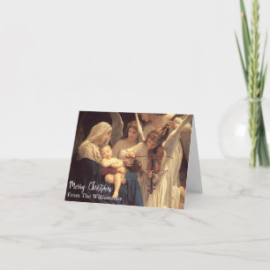 Angels Serenade Mary Vintage Christmas Customised Holiday Card